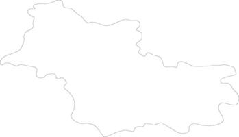 Loir-et-Cher France outline map vector