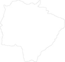 Mato Grosso do Sul Brazil outline map vector