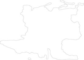 Matanzas Cuba outline map vector