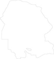 Khuzestan Iran outline map vector