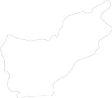 Kunar Afghanistan outline map vector