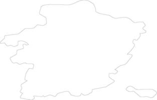 Limburg Belgium outline map vector