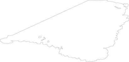 Kommune Kujalleq Greenland outline map vector