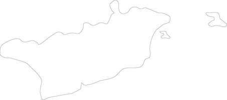 Larnaca Cyprus outline map vector