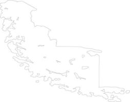 Magallanes y Antartica Chilena Chile outline map vector