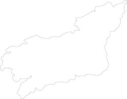 La Coruna Spain outline map vector