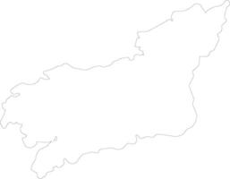 La Coruna Spain outline map vector