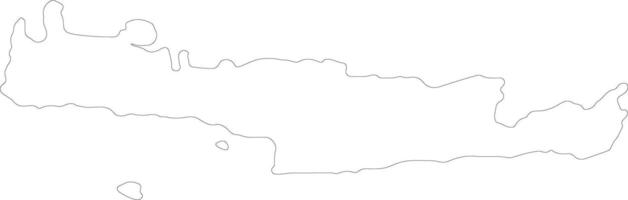 Kriti Greece outline map vector