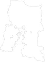 Los Lagos Chile outline map vector