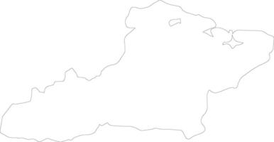 Las Tunas Cuba outline map vector