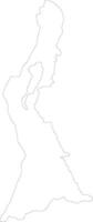 Mahaica-Berbice Guyana outline map vector