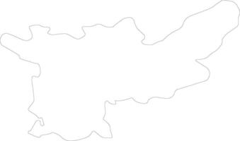 Lezhe Albania outline map vector