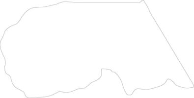 Maekel Eritrea outline map vector