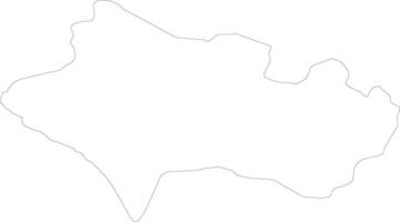 Lorestan Iran outline map vector