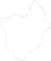 Mongar Bhutan outline map vector