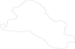 Monaghan Ireland outline map vector