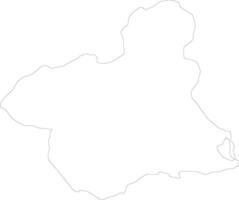 Murcia Spain outline map vector