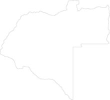 Moxico Angola outline map vector