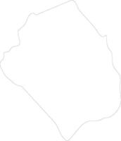 Obock Djibouti outline map vector
