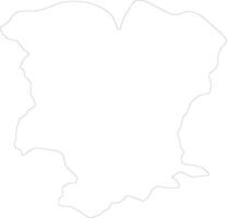 Mtskheta-Mtianeti Georgia outline map vector