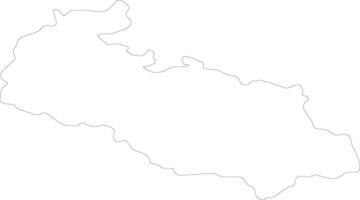 Moravskoslezsky Czech Republic outline map vector