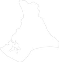 North Andros The Bahamas outline map vector