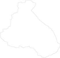 nord Camerún contorno mapa vector