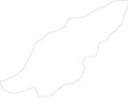 Mostaganem Algeria outline map vector