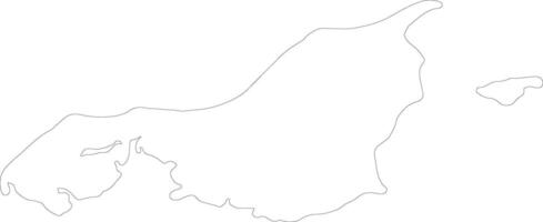 Nordjylland Denmark outline map vector