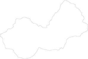 nuristan Afganistán contorno mapa vector