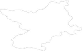 Osjecko-Baranjska Croatia outline map vector