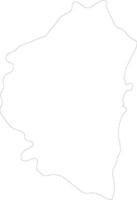 Ogliastra Italy outline map vector