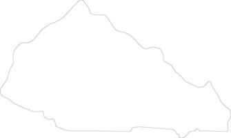 Nahouri Burkina Faso outline map vector