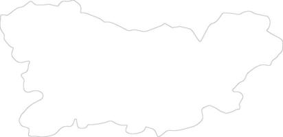 Orense Spain outline map vector