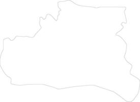 Mayabeque Cuba outline map vector