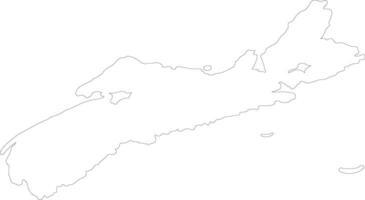 Nova Scotia Canada outline map vector