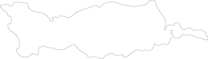 Nicosia Cyprus outline map vector