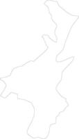 Muyinga Burundi outline map vector