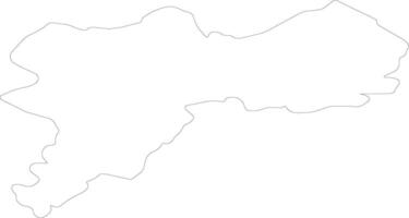 Offaly Ireland outline map vector