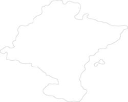 Navarra Spain outline map vector