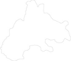 Mou Houn Burkina Faso outline map vector