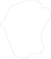 Nzerekore Guinea outline map vector