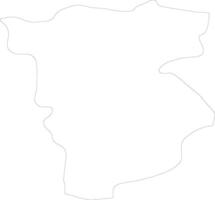 Mila Algeria outline map vector