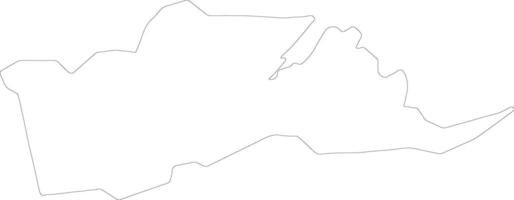 North Hong Kong outline map vector