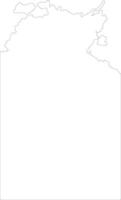 Northern Territory Australia outline map vector