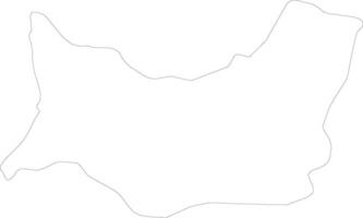 Medio Campidano Italy outline map vector