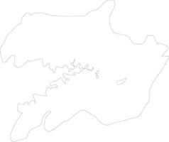 Quinara Guinea Bissau outline map vector