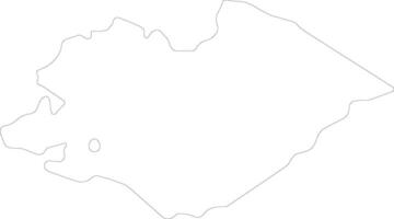 Pesaro e Urbino Italy outline map vector