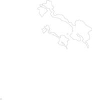 Puntarenas Costa Rica outline map vector