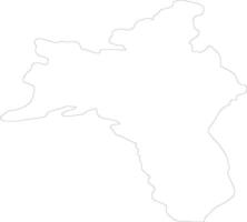 Roscommon Ireland outline map vector